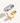 Двуцветен пръстен от медицинска стомана със сребрист и златист полиран дизайн