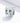 Детайлен изглед на сребърен талисман глава на леопард със зелени циркони върху бял фон