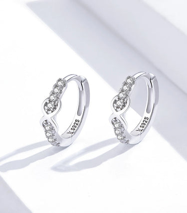 Сребърни обеци „Безкрайност“