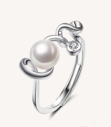 Сребърен пръстен Pearl love
