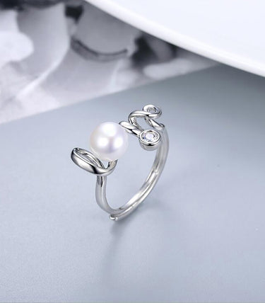 Сребърен пръстен Pearl love