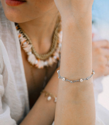 Сребърна гривна Bianca