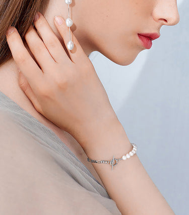 Сребърна гривна Dualité