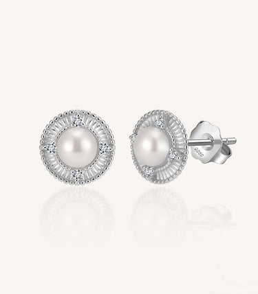 Сребърни обеци Circolo Perla