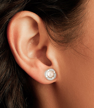 Сребърни обеци Circolo Perla