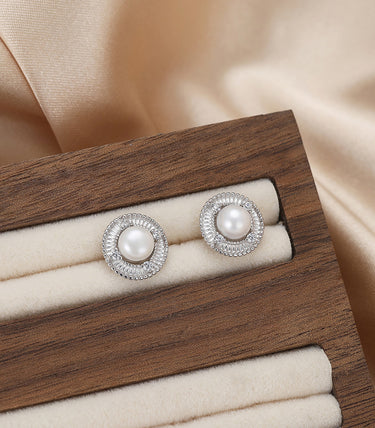 Сребърни обеци Circolo Perla