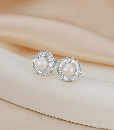 Сребърни обеци Circolo Perla