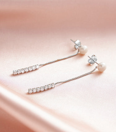 Сребърни обеци City Drops