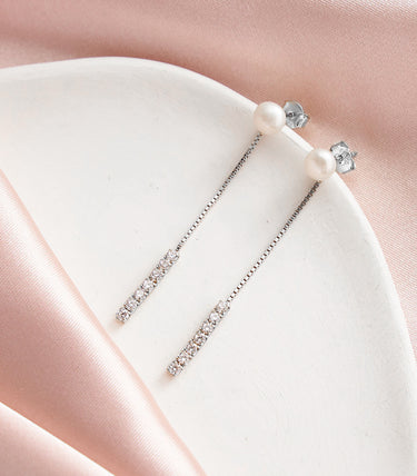 Сребърни обеци City Drops