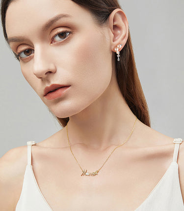 Сребърни обеци Core Pearl