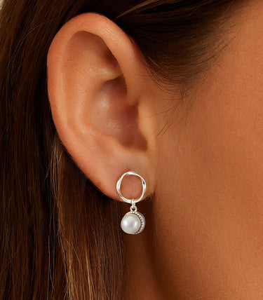 Сребърни обеци Jardin