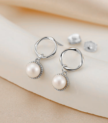 Сребърни обеци Jardin