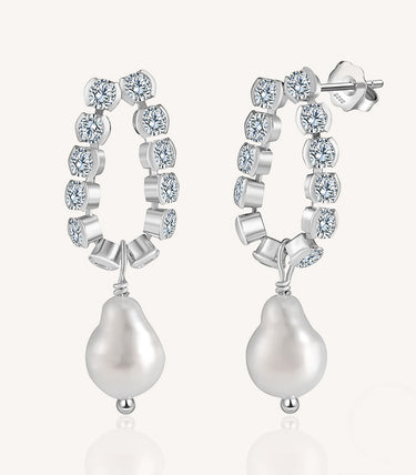 Сребърни обеци Luxe Aria