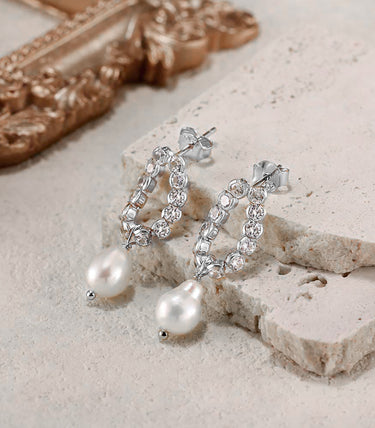 Сребърни обеци Luxe Aria