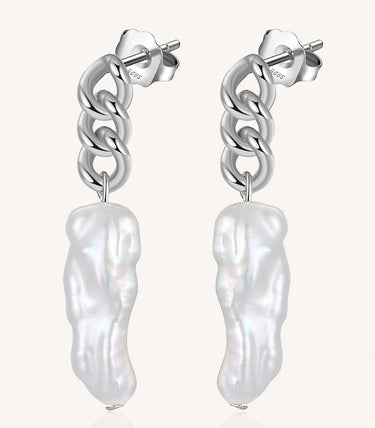 Сребърни обеци Metropolis