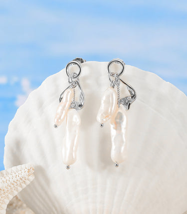 Сребърни обеци Pearl Rain