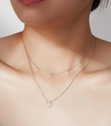 Сребърно колие Clover Bliss