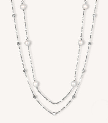 Сребърно колие Layered Grace