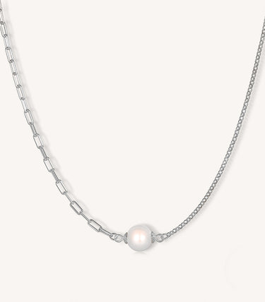 Сребърно колие Pearl Fusion