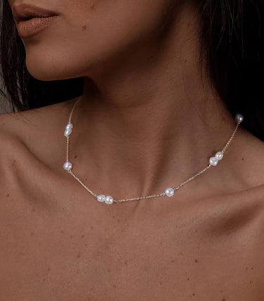 Сребърно колие Perla D’Amour