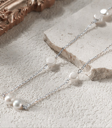 Сребърно колие Perla D’Amour