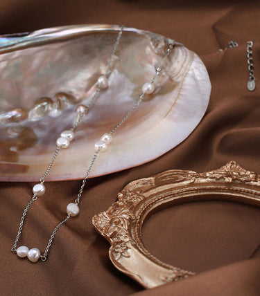 Сребърно колие Perla D’Amour