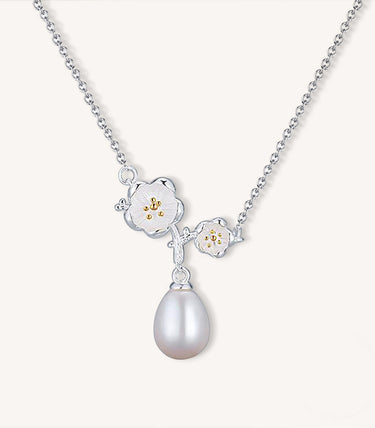 Сребърно колие Sakura Bloom