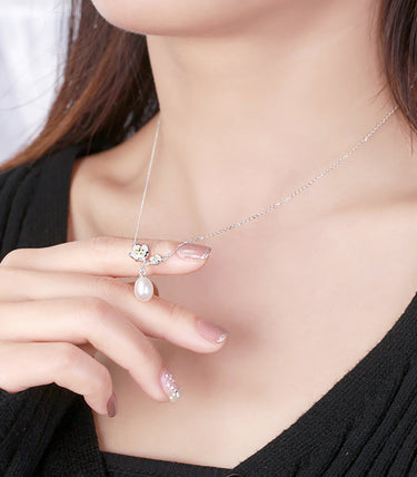 Сребърно колие Sakura Bloom