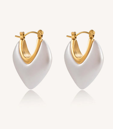 Ромбовидни обеци със смола и френскa закопчалка