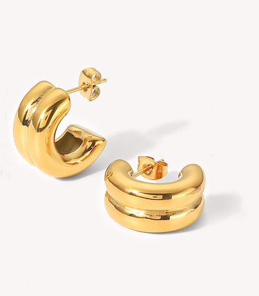 Double layer обеци халки на винт