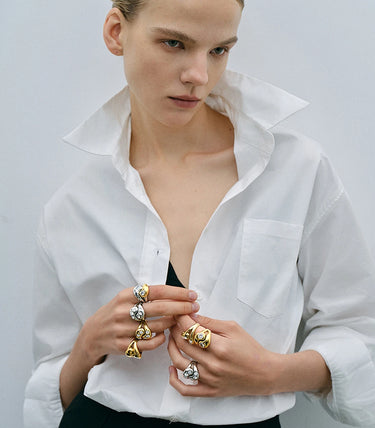 Пръстен drop с циркони