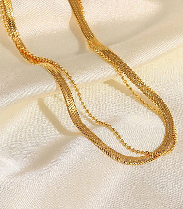 Двойна гривна за глезен snake chain