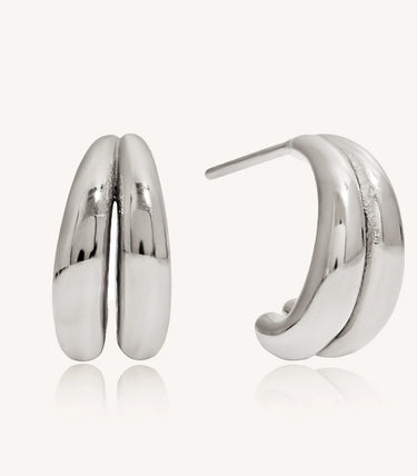 Двойни обеци халки на винт