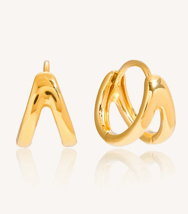 Двойни обеци халки