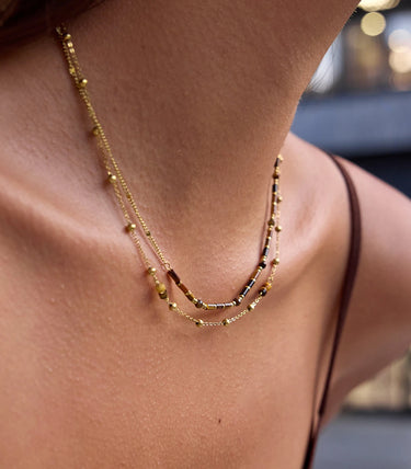 Двойно колие с хематит