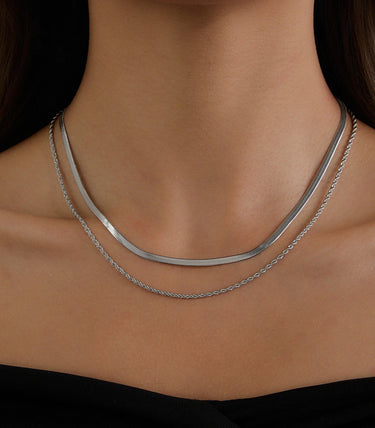 Двойно колие snake & spiral chain