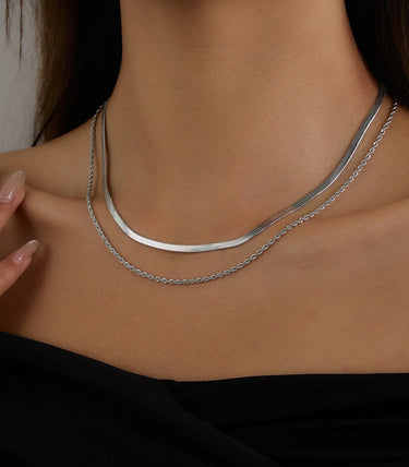 Двойно колие snake & spiral chain