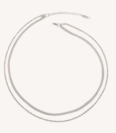 Двойно колие snake & spiral chain