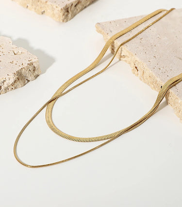 Двойно snake chain колие