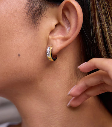 Fusion обеци халки на винт с циркон