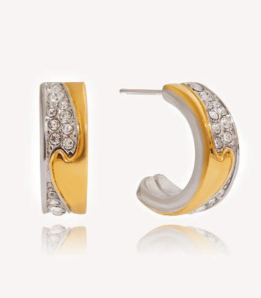 Fusion обеци халки на винт с циркон