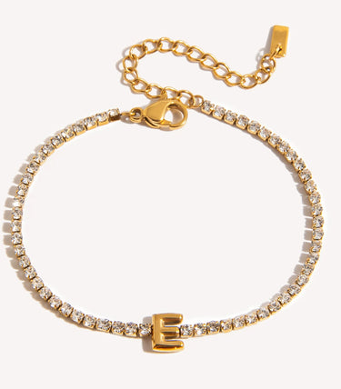 Гривна с буква E и циркони