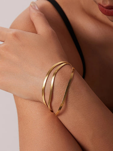 Гривна с троен snake chain