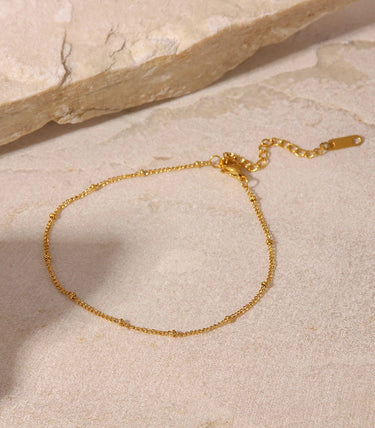 Гривна за глезен с елементи топченца