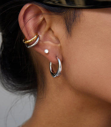 Класически обеци халки на винт