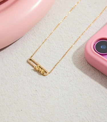 Колие Love с циркони