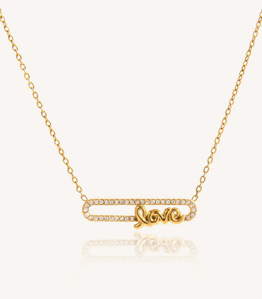Колие Love с циркони