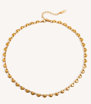 Колие с елементи мини-сърца