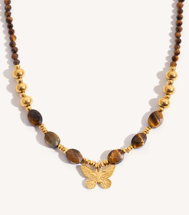 Колие с хематит и елемент пеперуда