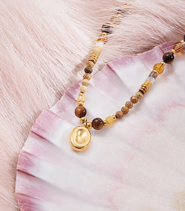 Колие с хематит и мъниста